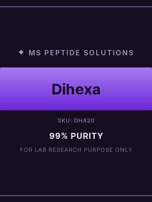 DHA20 product label Dihexa 20mg/tablet 25/bottle