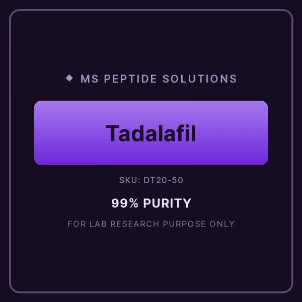 DT20-50 product label Tadalafil (Cialis) 20mg/tablet 50/bottle