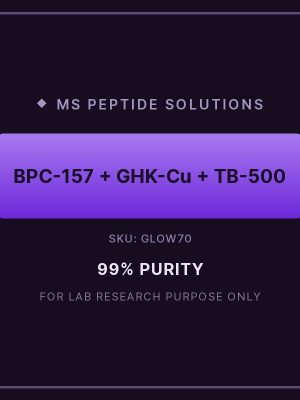 GLOW70 product label BPC 157 10MG+GHK-CU 50MG+TB500 10MG