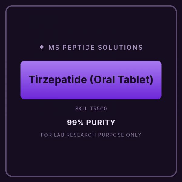TR500 product label Tirzepatide 500/tablet 25/bottle