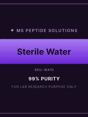 WA10 product label Sterile Water 10ml