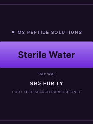 WA3 product label Sterile Water 3ml