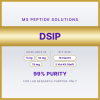 DSIP product label MS Peptide Solutions label for DSIP, available in 5 mg, 10 mg, 15 mg in 10 Vial Kit or 5 Vial Kit (Half)
