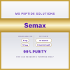 Semax product label MS Peptide Solutions label for Semax, available in 5 mg, 10 mg in 10 Vial Kit or 5 Vial Kit (Half)