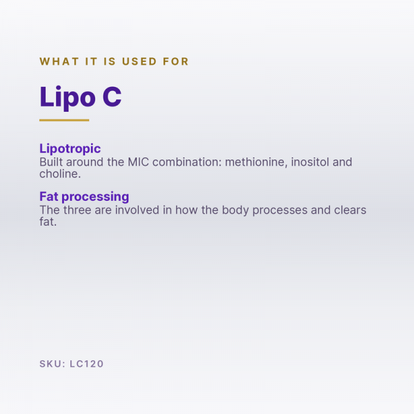 What Lipo C does (SKU LC120): how the compound works, in short
