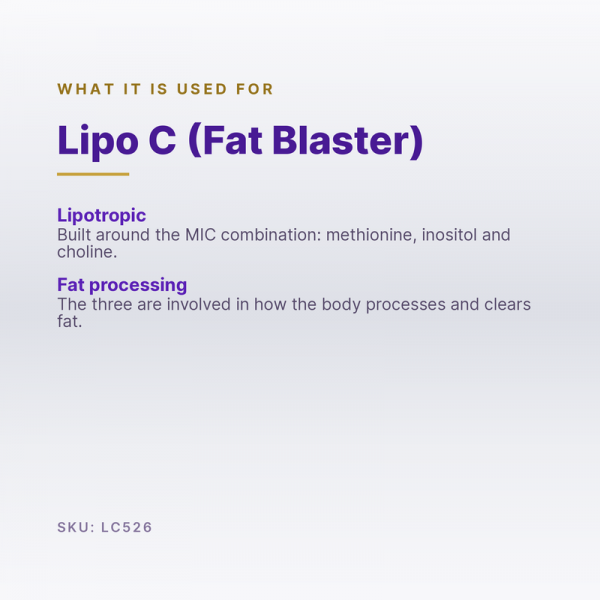 What Lipo C (Fat Blaster) does (SKU LC526): how the compound works, in short